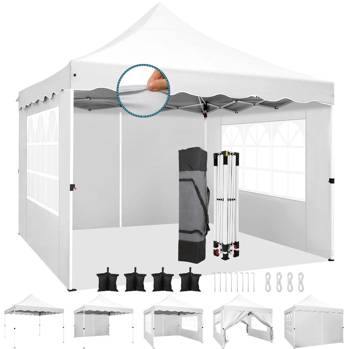 Hoteel Pop Up Canopy Tent Walls Accessories Kit Waterproof Instant Shelter