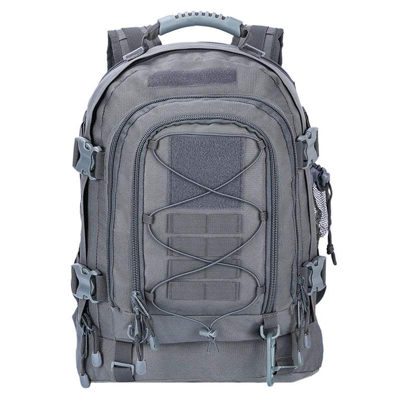 LQARMY 65L Outdoor Tactical Backpack Men Unisex Durable Nylon Hiking Bag