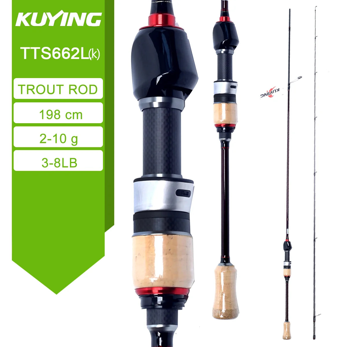 Kuying Teton Carbon Spinning Casting Fishing Lure Rod