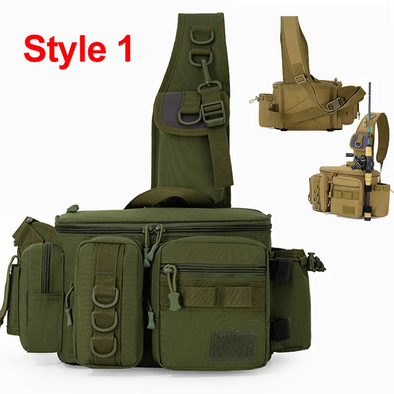 Furukroa Fishing Tackle Backpack With Lure Storage And Rod Holder