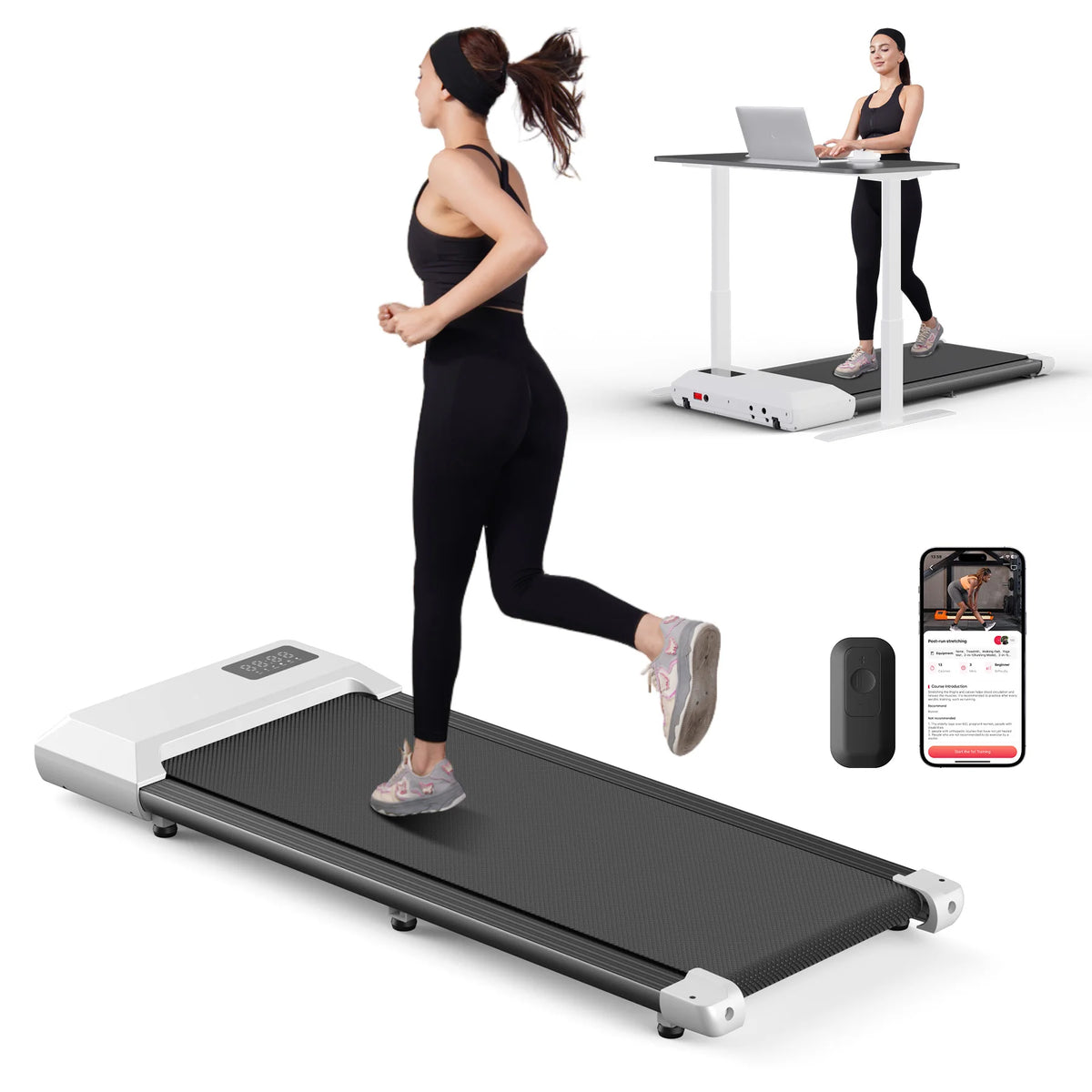 Superun 2.5HP Home Treadmill With Bluetooth And Lcd Display