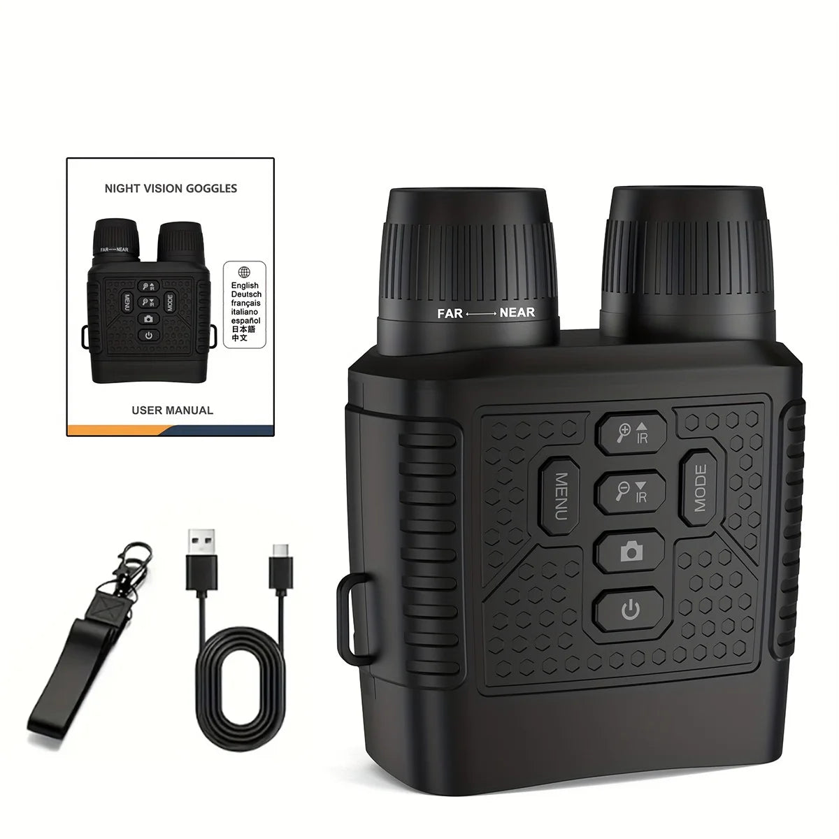 Digital Night Vision Binoculars With Large Screen And 6X Zoom