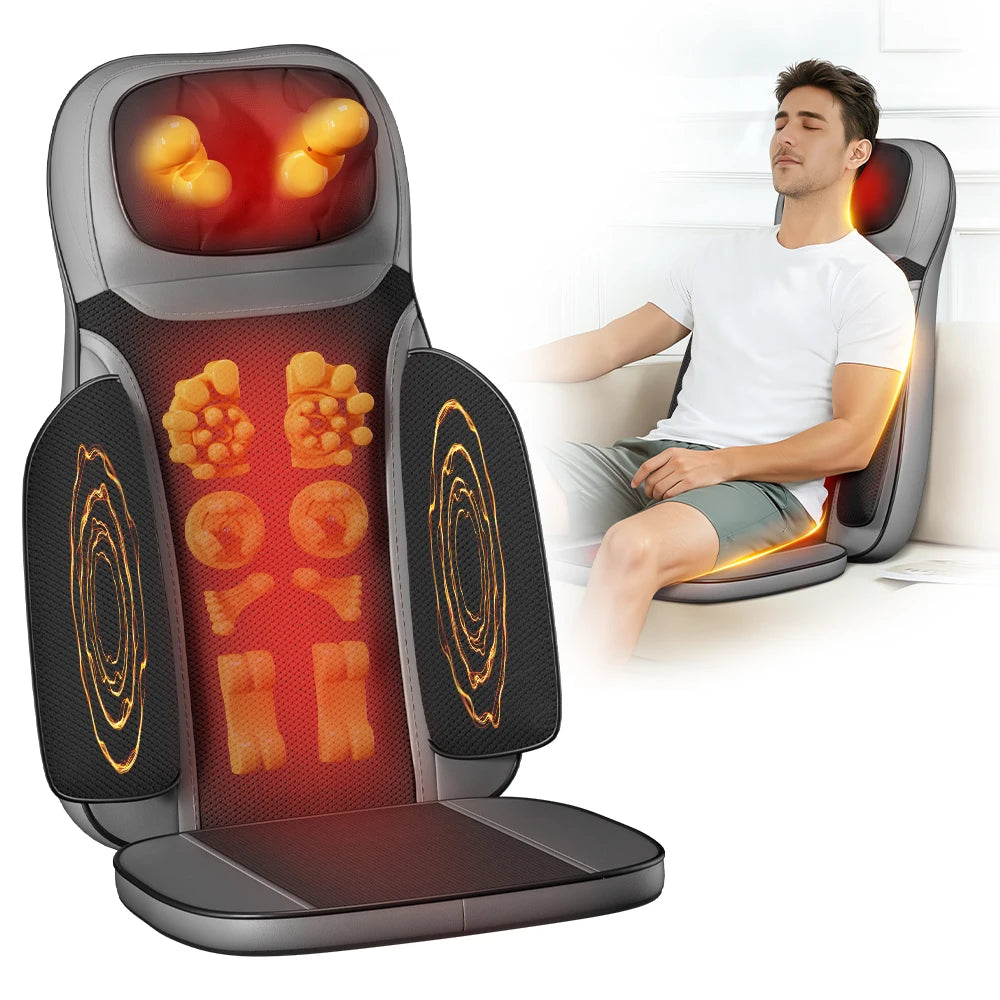 HOMEMASSA Adjustable Shiatsu Neck Back Massager With Heat