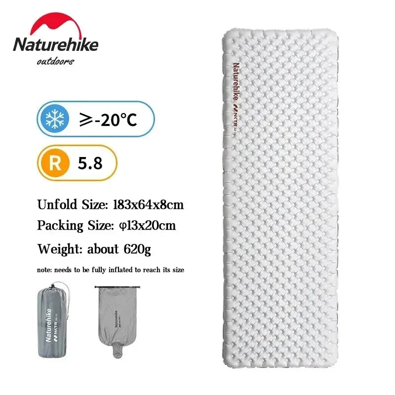 Naturehike Ultralight Inflatable Camping Sleeping Pad Moistureproof Mat