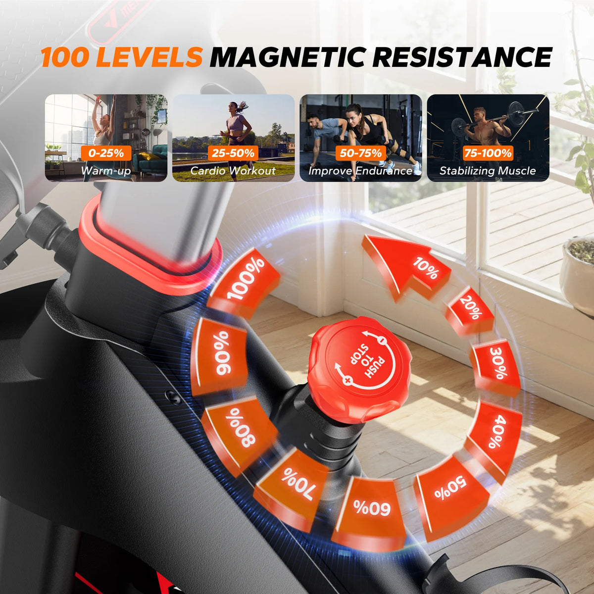 Merach Indoor Cycling Bike With Magnetic Resistance And Bluetooth