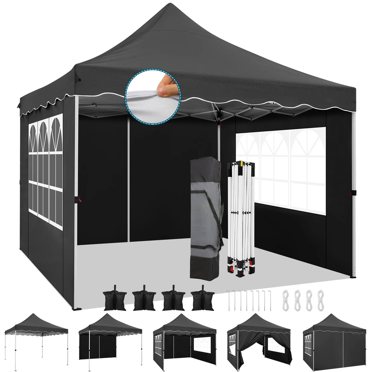 Hoteel Pop Up Canopy Tent Walls Accessories Kit Waterproof Instant Shelter