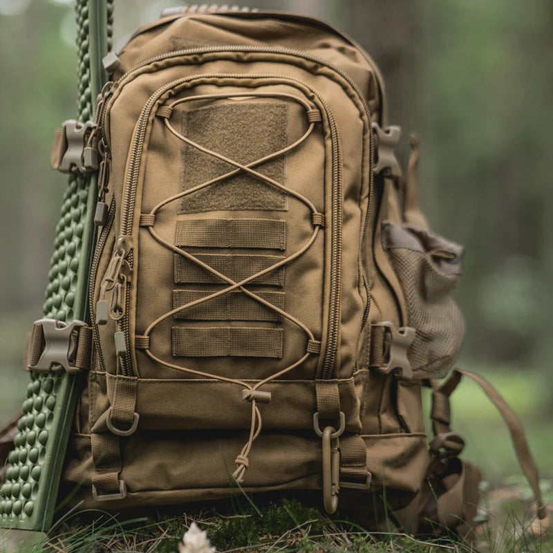 LQARMY 65L Outdoor Tactical Backpack Men Unisex Durable Nylon Hiking Bag