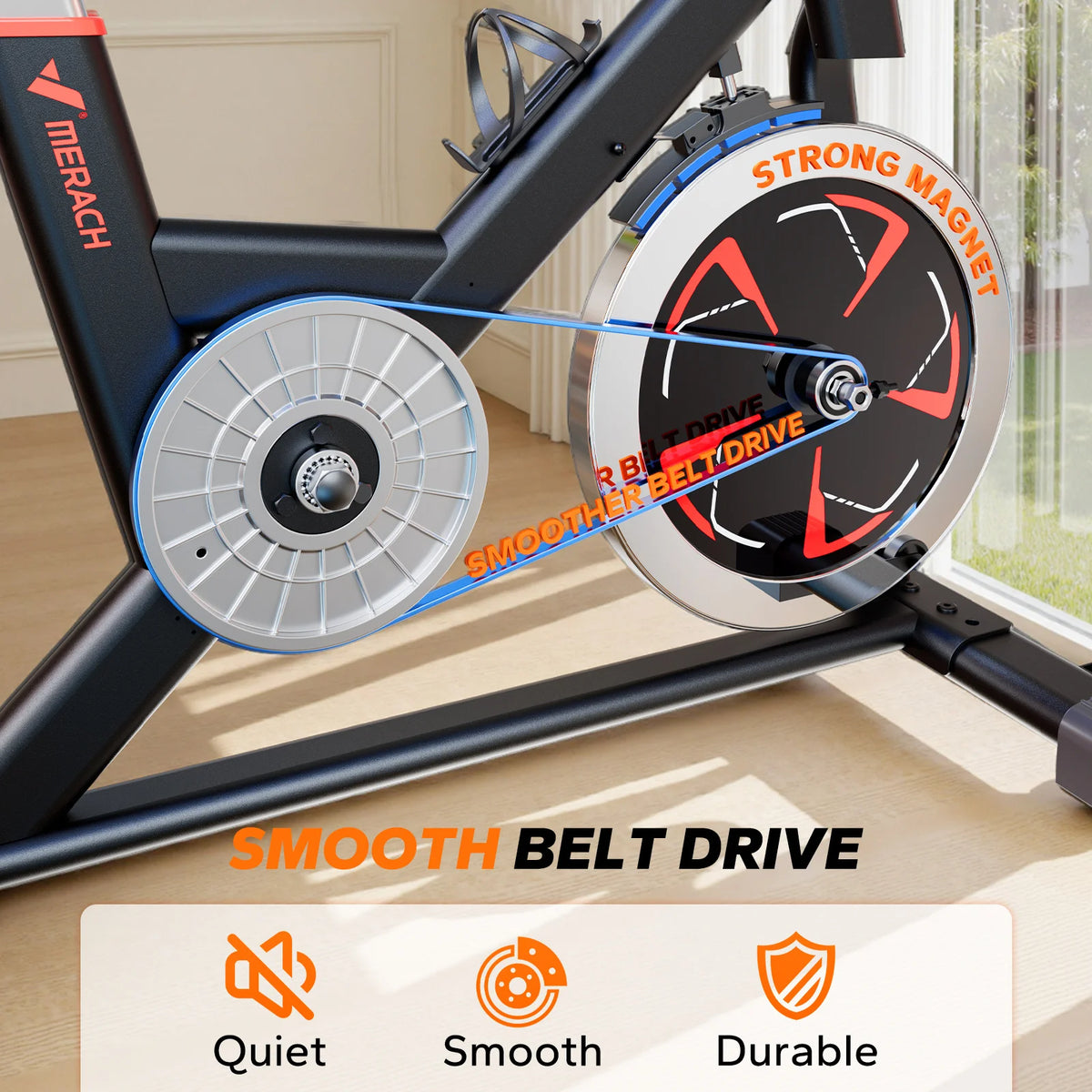 Merach Indoor Cycling Bike With Magnetic Resistance And Bluetooth