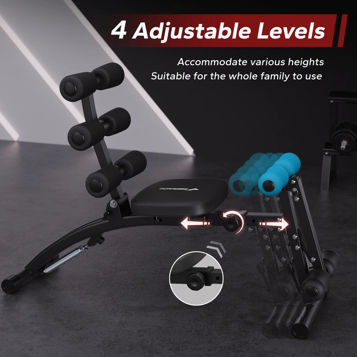 MERACH Adjustable Ab Training Bench For Home Gym Workouts
