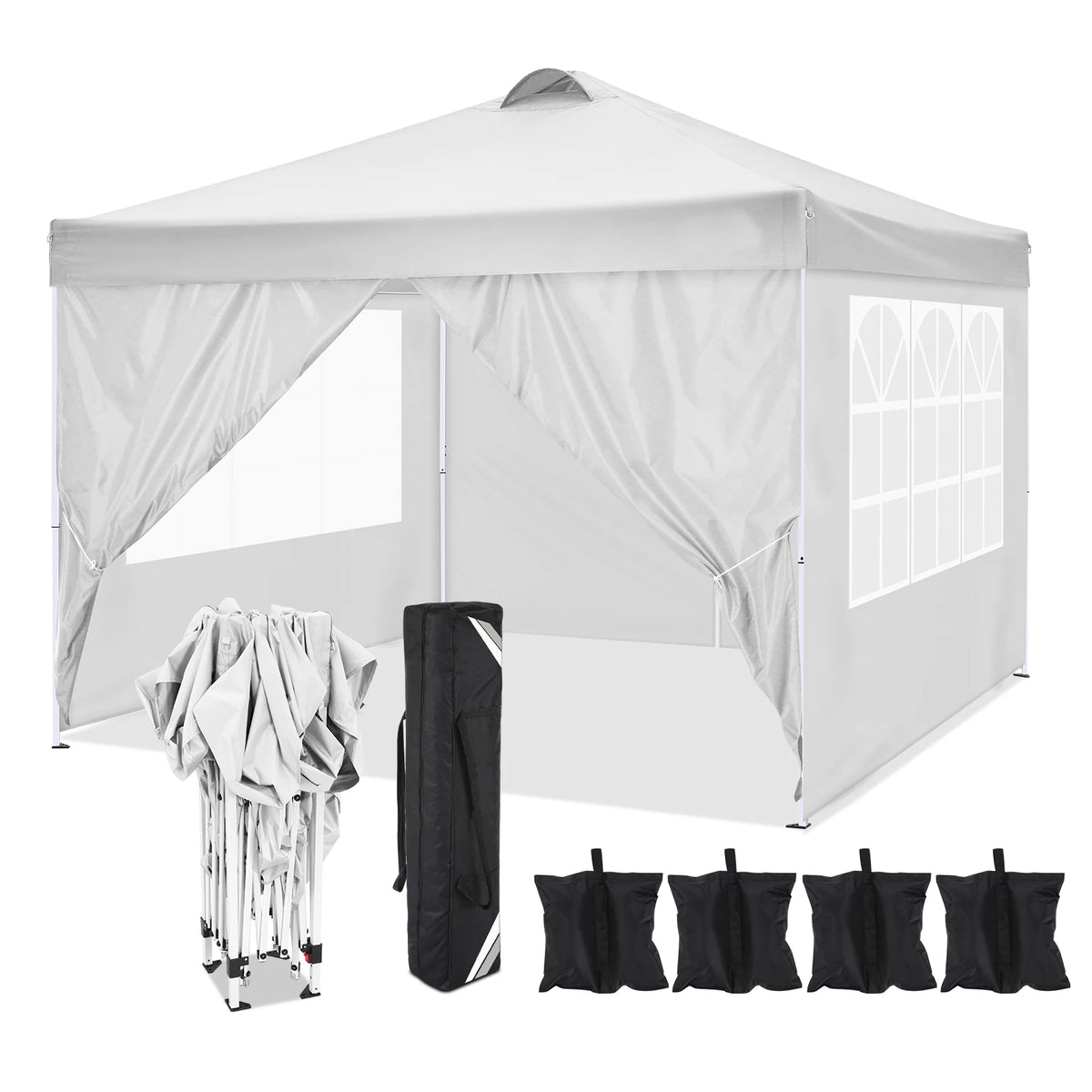 Tooluck Waterproof Pop Up Canopy Tent With Four Sidewalls