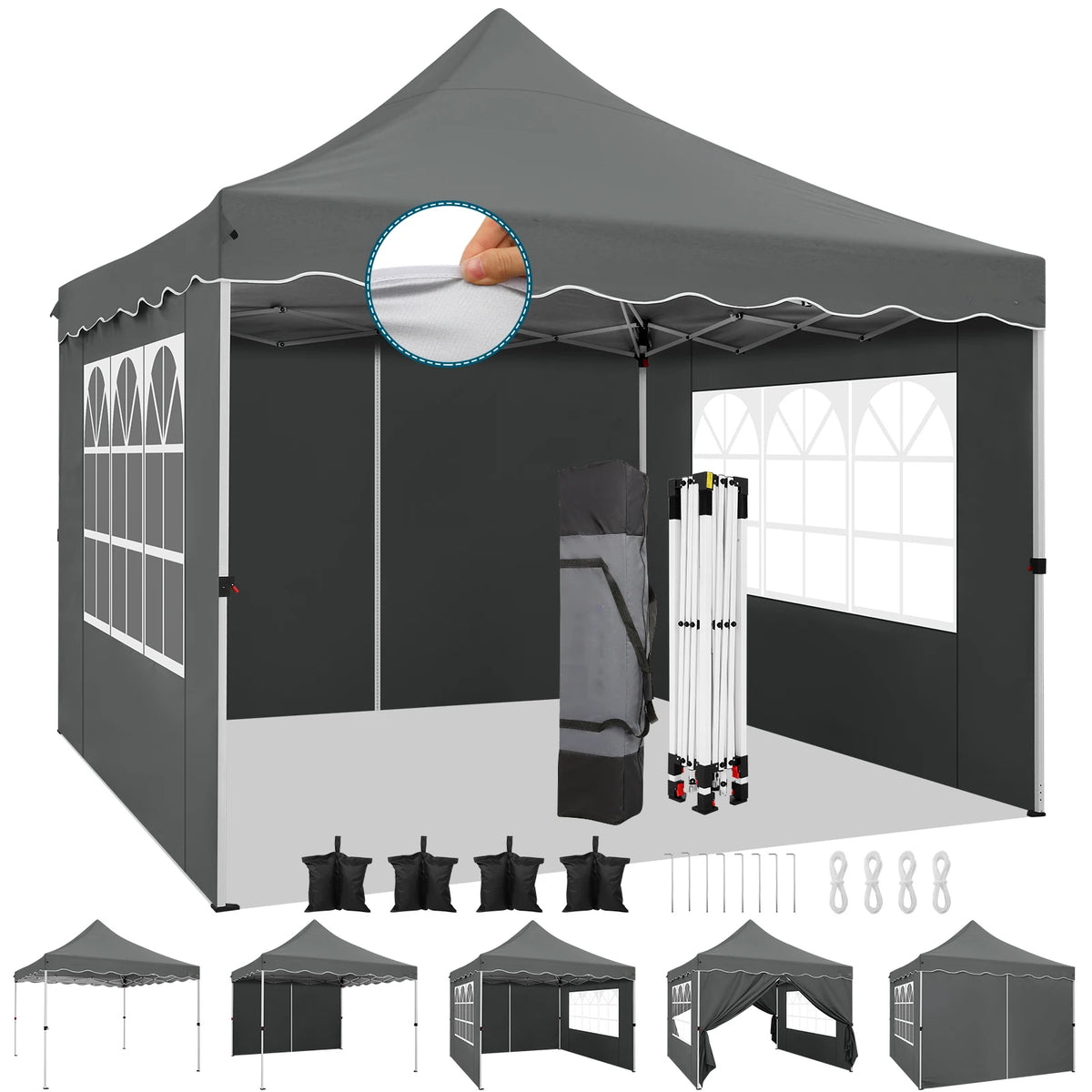 Hoteel Pop Up Canopy Tent Walls Accessories Kit Waterproof Instant Shelter