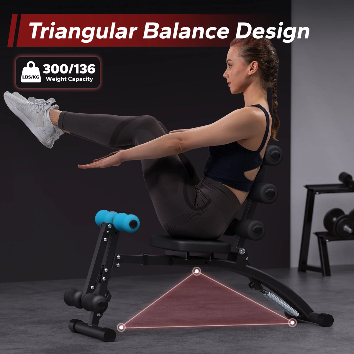 MERACH Adjustable Ab Training Bench For Home Gym Workouts