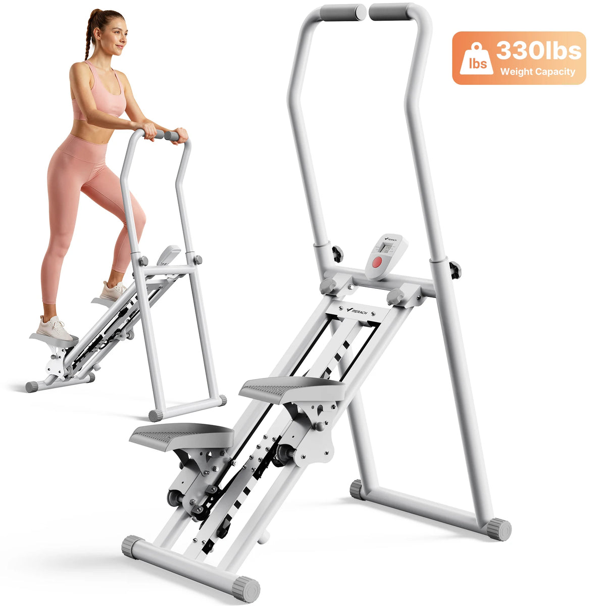 Merach Adjustable Resistance Stair Stepper For Home Cardio Fitness