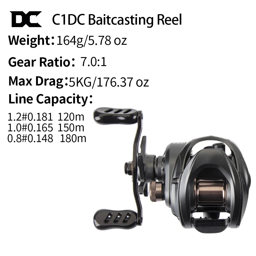 FishingFans C1DC Baitcasting Reel With Digital Control For Long Casting