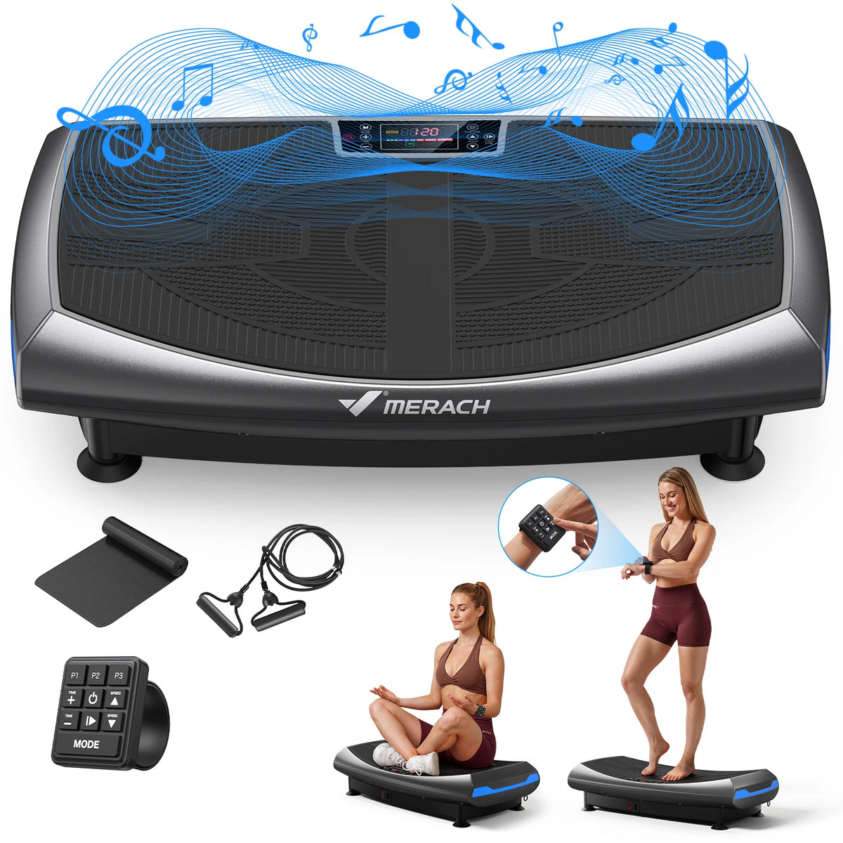 Merach Vibration Plate Exercise Machine Full Body Workout Platform