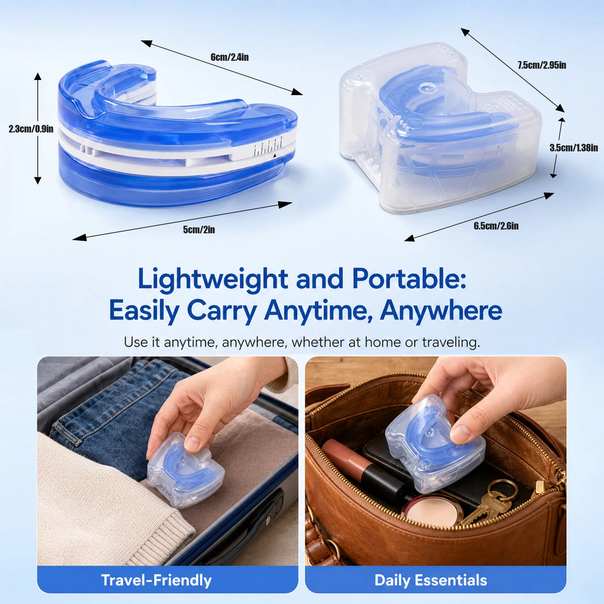 Adjustable Anti Snoring Mouthpiece Custom Fit Night Guard For Adults