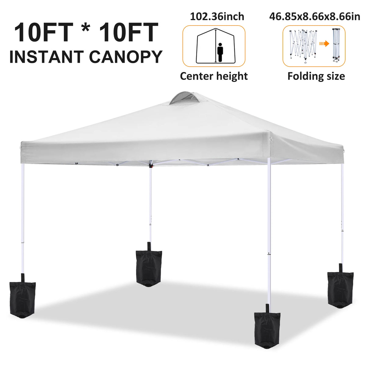 Tooluck Waterproof Pop Up Canopy Tent With Four Sidewalls