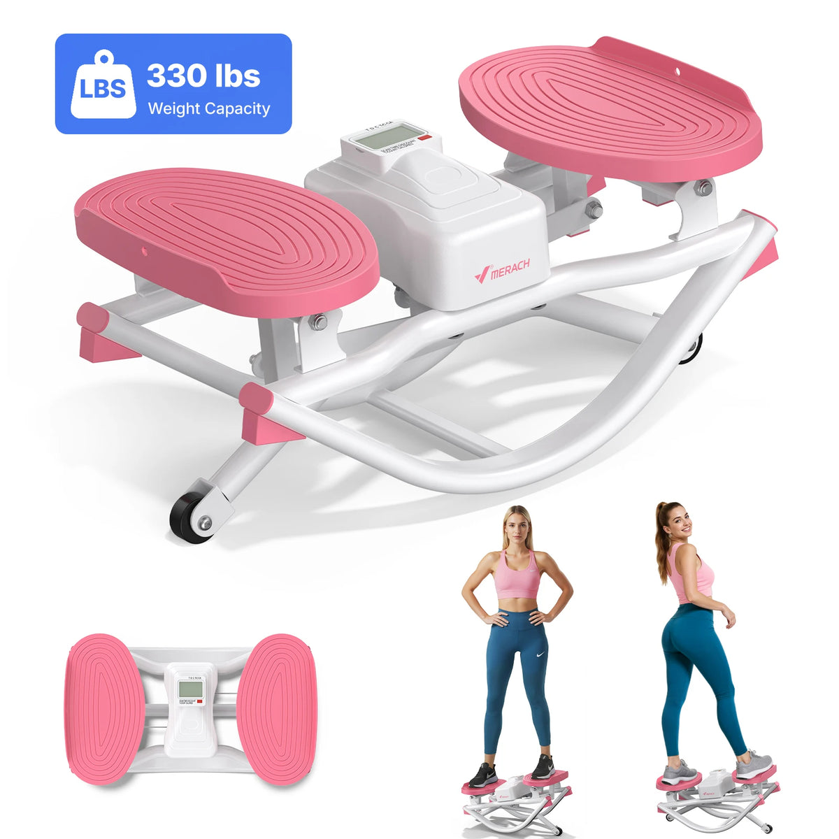 Merach Rocking Stepper Ab Twister Board Silent Core Exercise Equipment