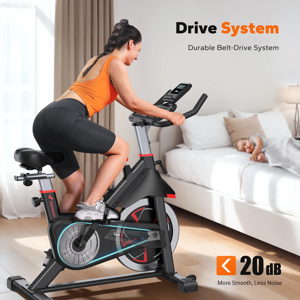 Merach Indoor Cycling Bike With Magnetic Resistance And Bluetooth