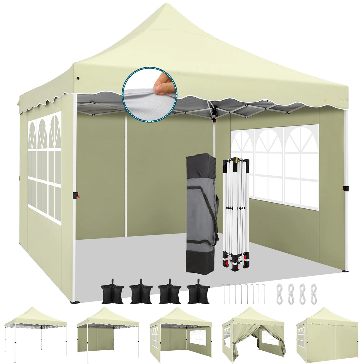 Hoteel Pop Up Canopy Tent Walls Accessories Kit Waterproof Instant Shelter