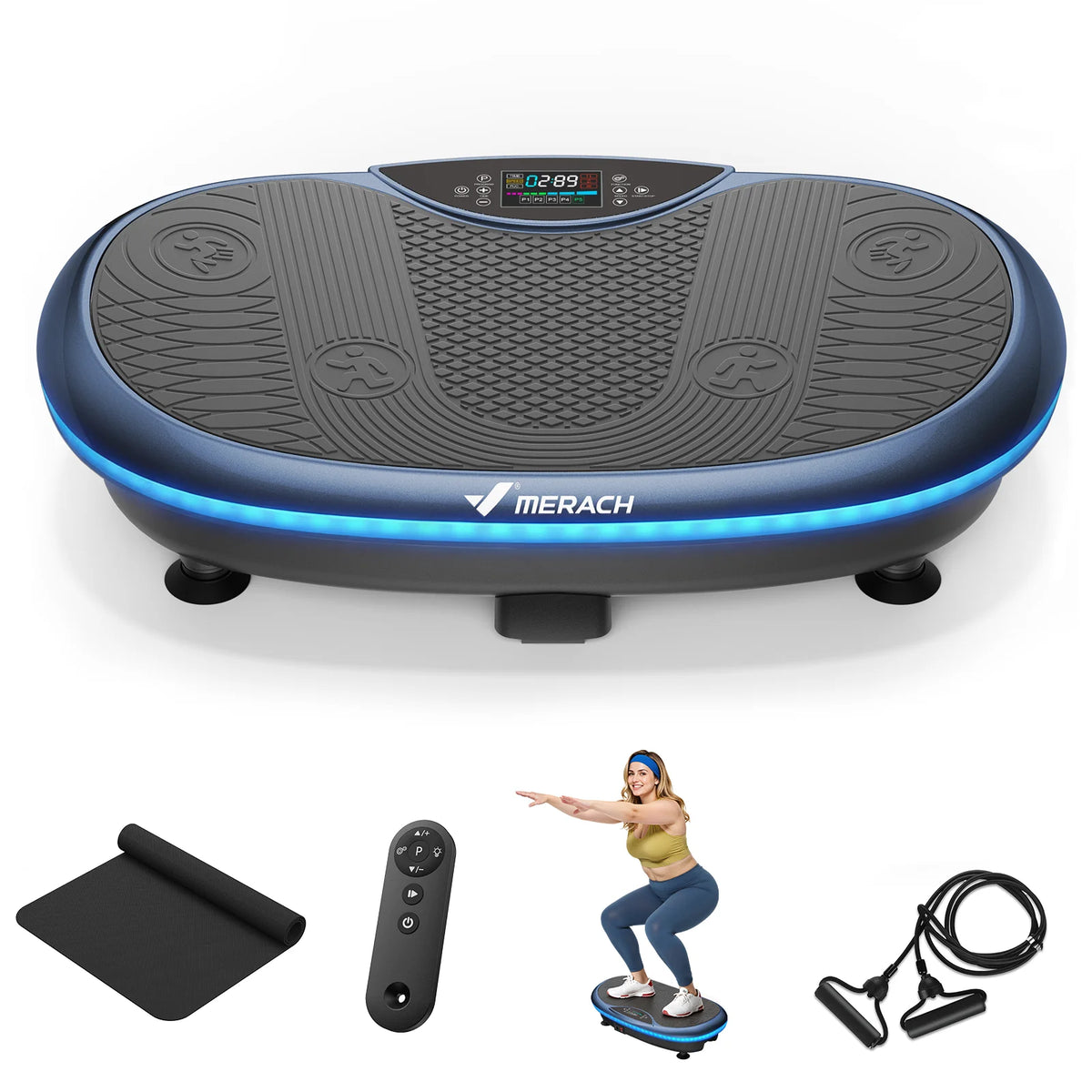 Merach Vibration Plate Exercise Machine Full Body Workout Platform