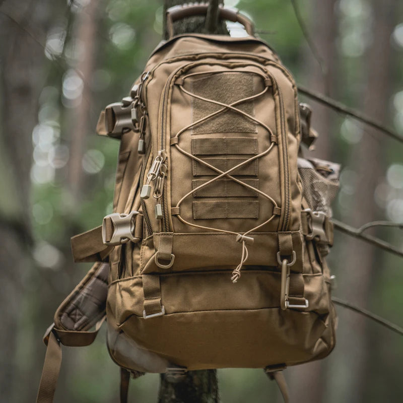 LQARMY 65L Outdoor Tactical Backpack Men Unisex Durable Nylon Hiking Bag