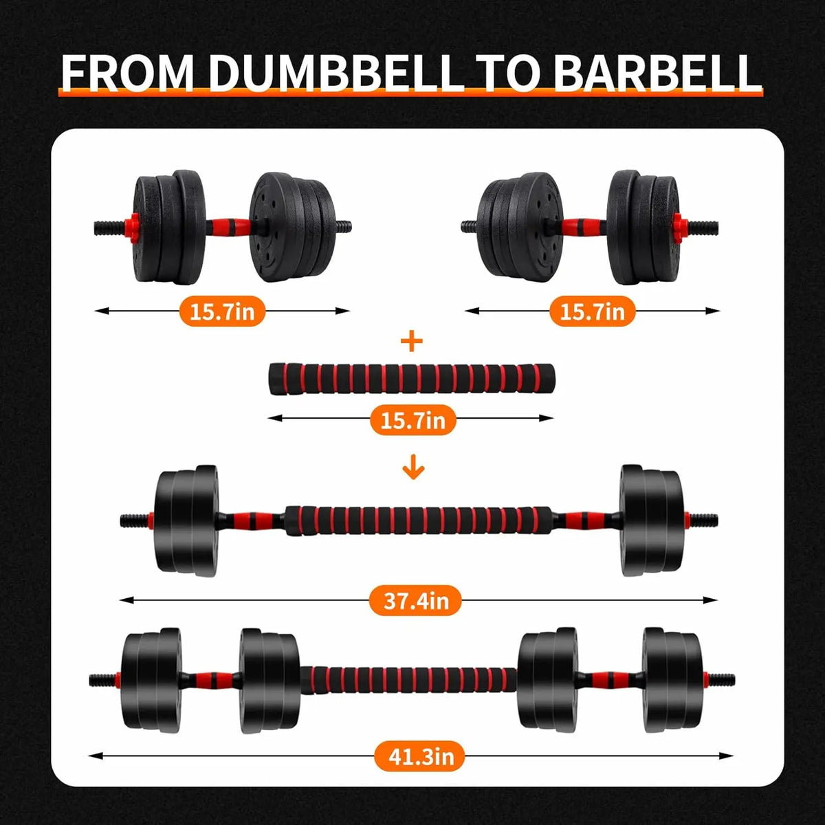 Adjustable Dumbbell And Barbell Set For Home Gym Strength Training