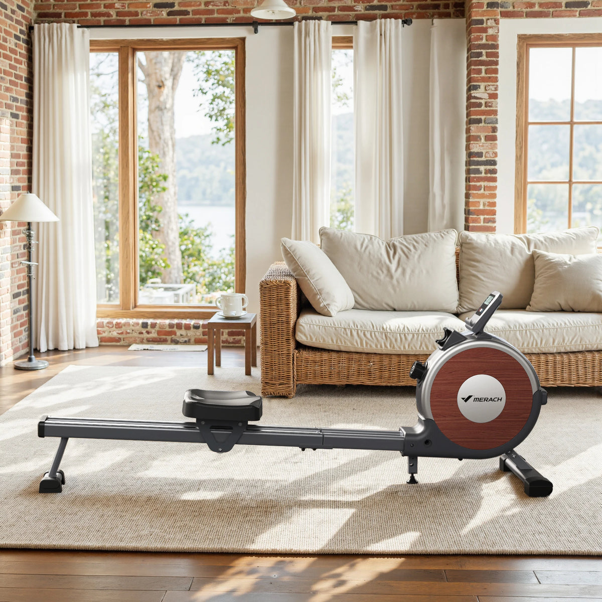 Merach Magnetic Rowing Machine 16 Levels Quiet Dual Slide Rail