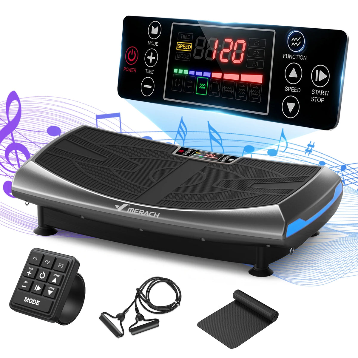 Merach Vibration Plate Exercise Machine Full Body Workout Platform