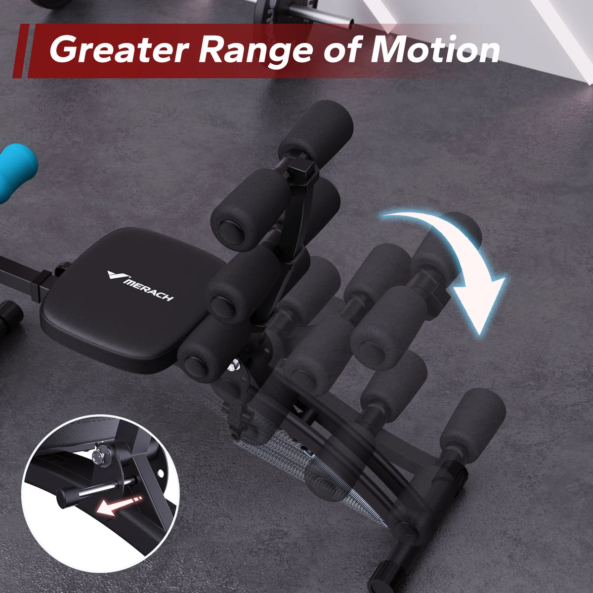 MERACH Adjustable Ab Training Bench For Home Gym Workouts