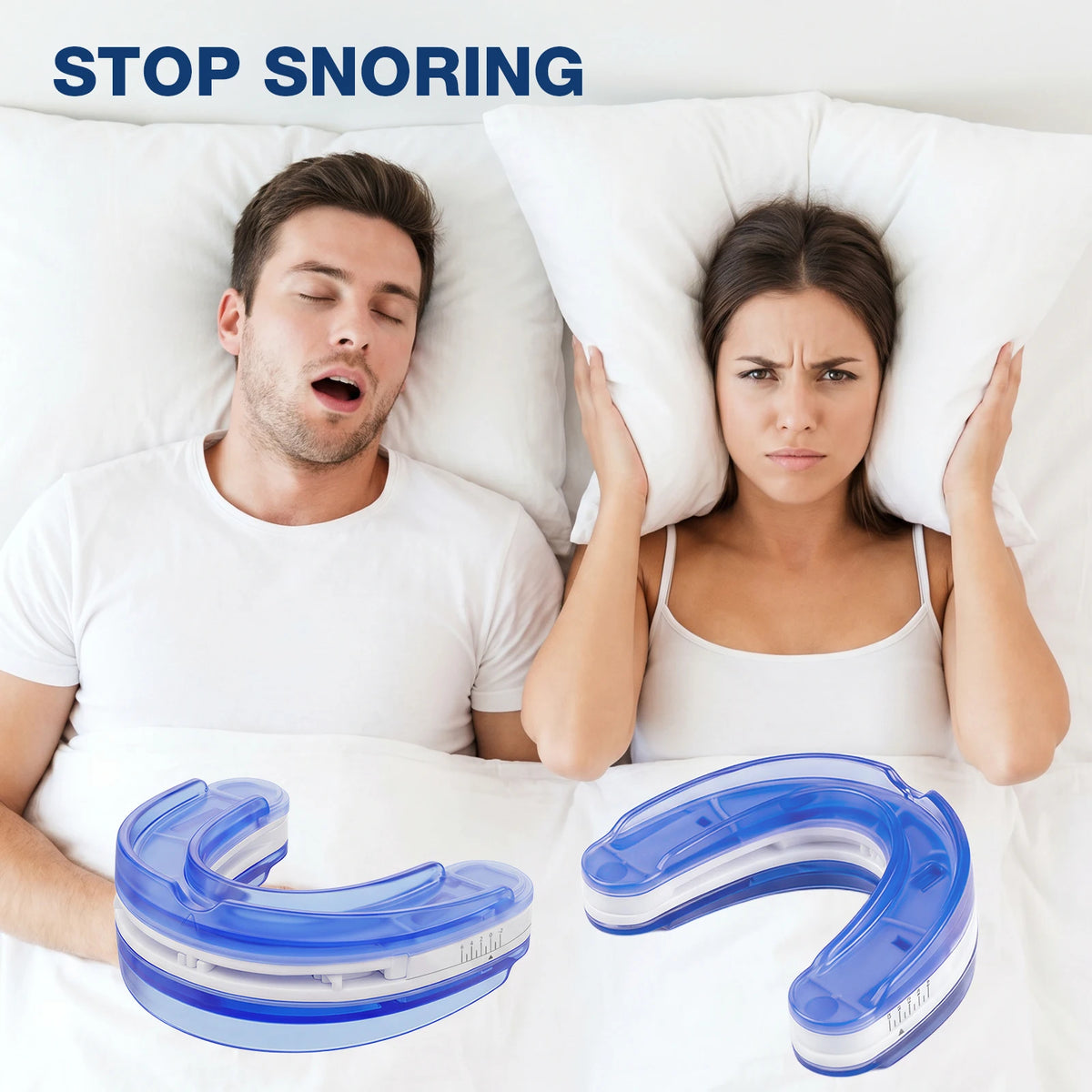 Adjustable Anti Snoring Mouthpiece Custom Fit Night Guard For Adults