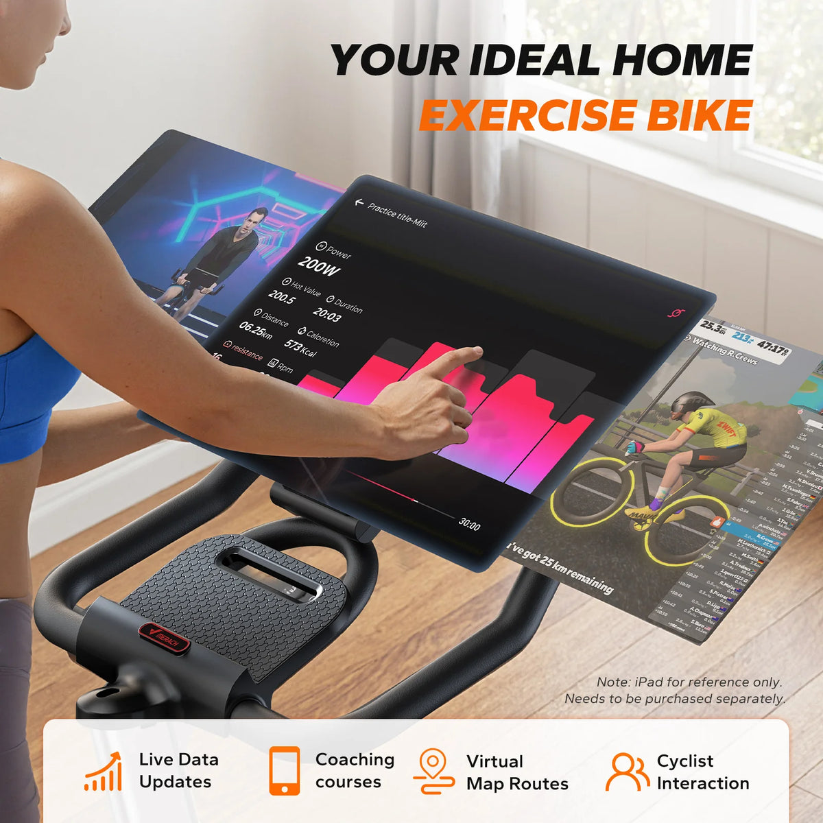 Merach Indoor Cycling Exercise Bike Magnetic Resistance Bluetooth