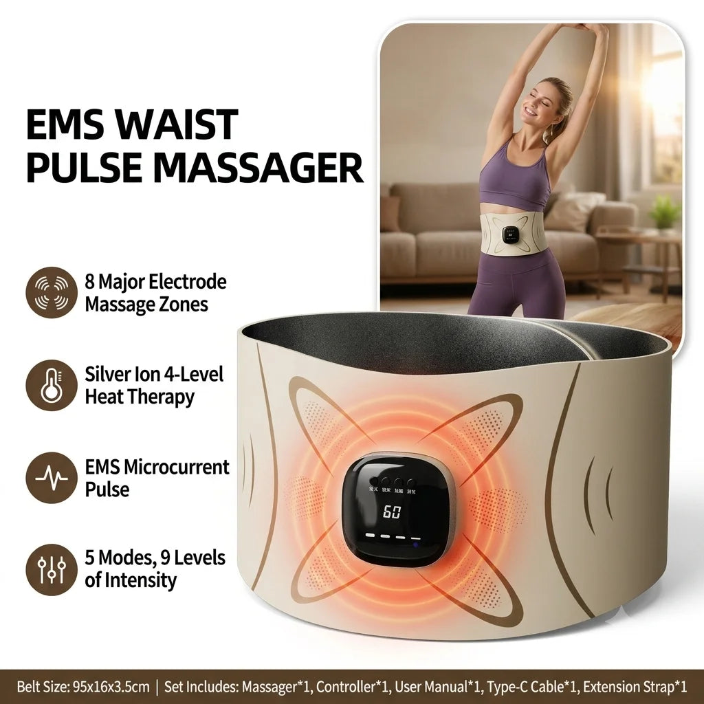 Jitesy Ems Waist Massager Belt For Abdominal Exercises