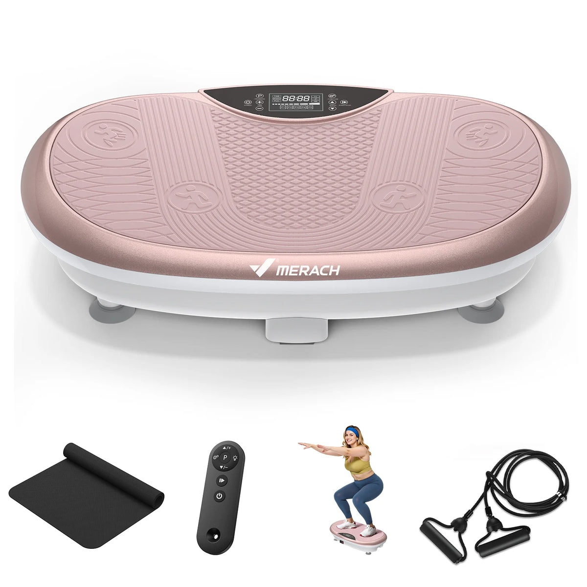 Merach Vibration Plate Exercise Machine Full Body Workout Platform