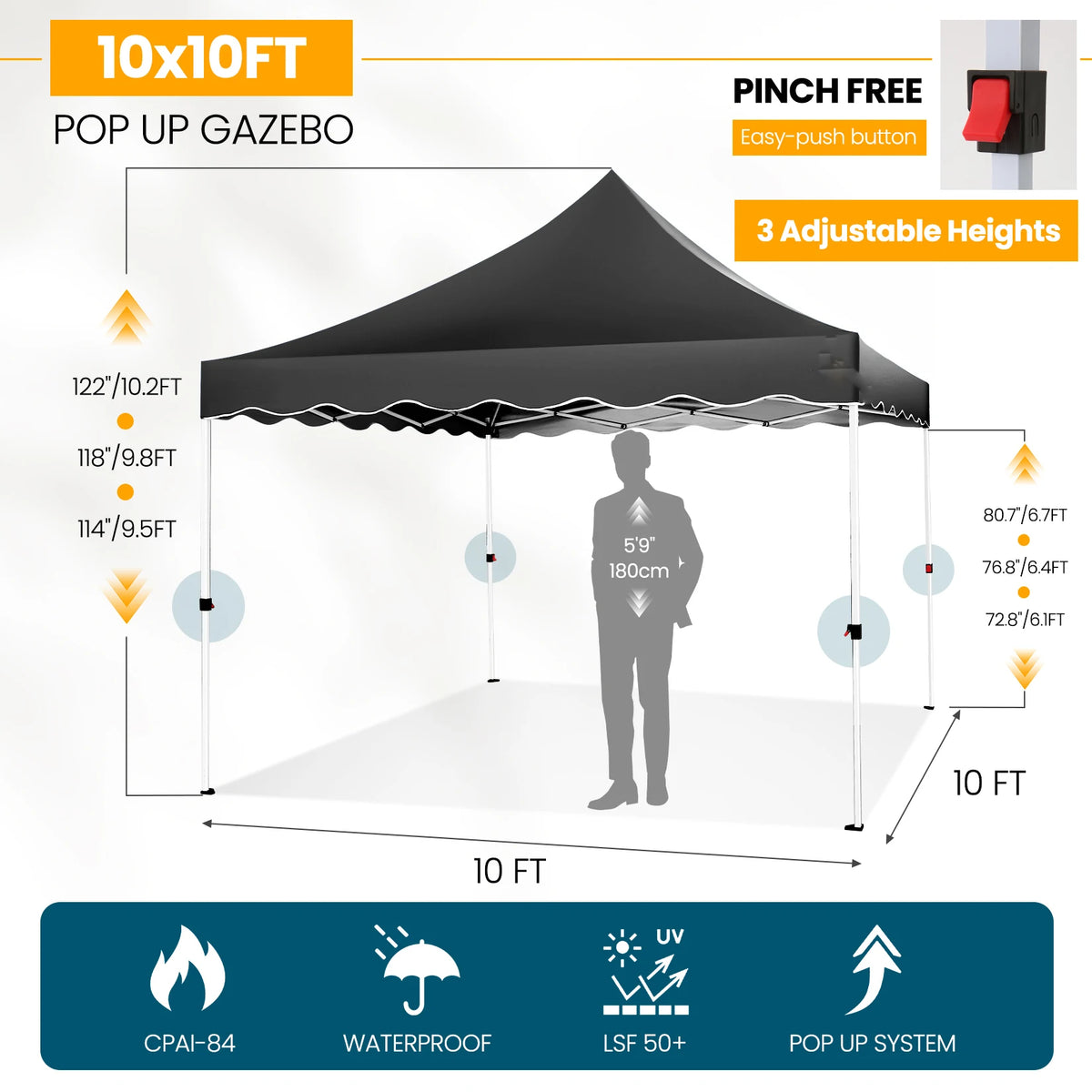Hoteel Pop Up Canopy Tent Walls Accessories Kit Waterproof Instant Shelter