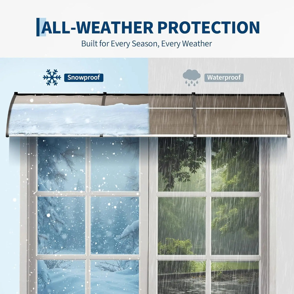 Heavy Duty Polycarbonate Window Door Awning Outdoor Canopy