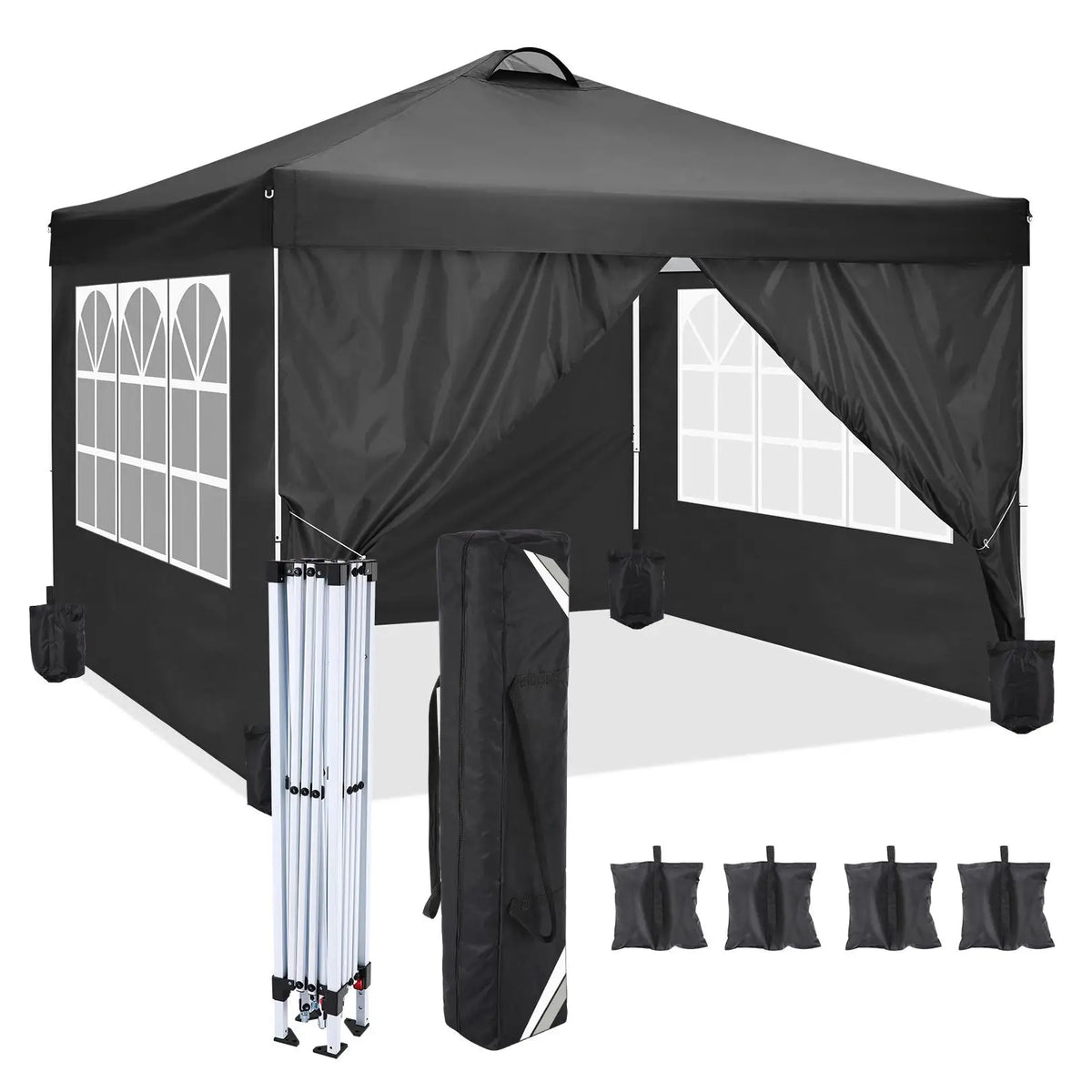 Tooluck Waterproof Pop Up Canopy Tent With Four Sidewalls