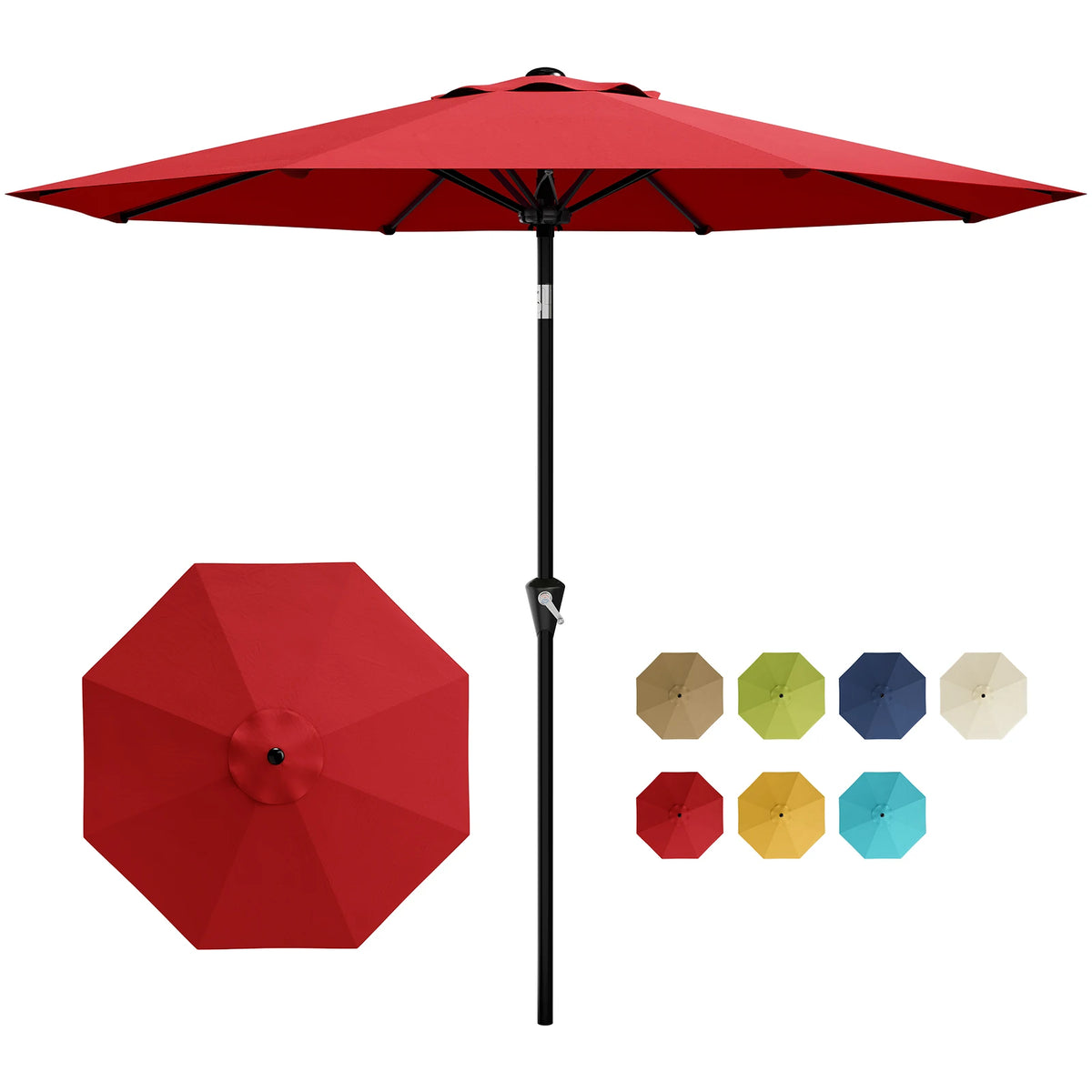 HiMISS Waterproof Market Umbrella With UV Protection And Tilt