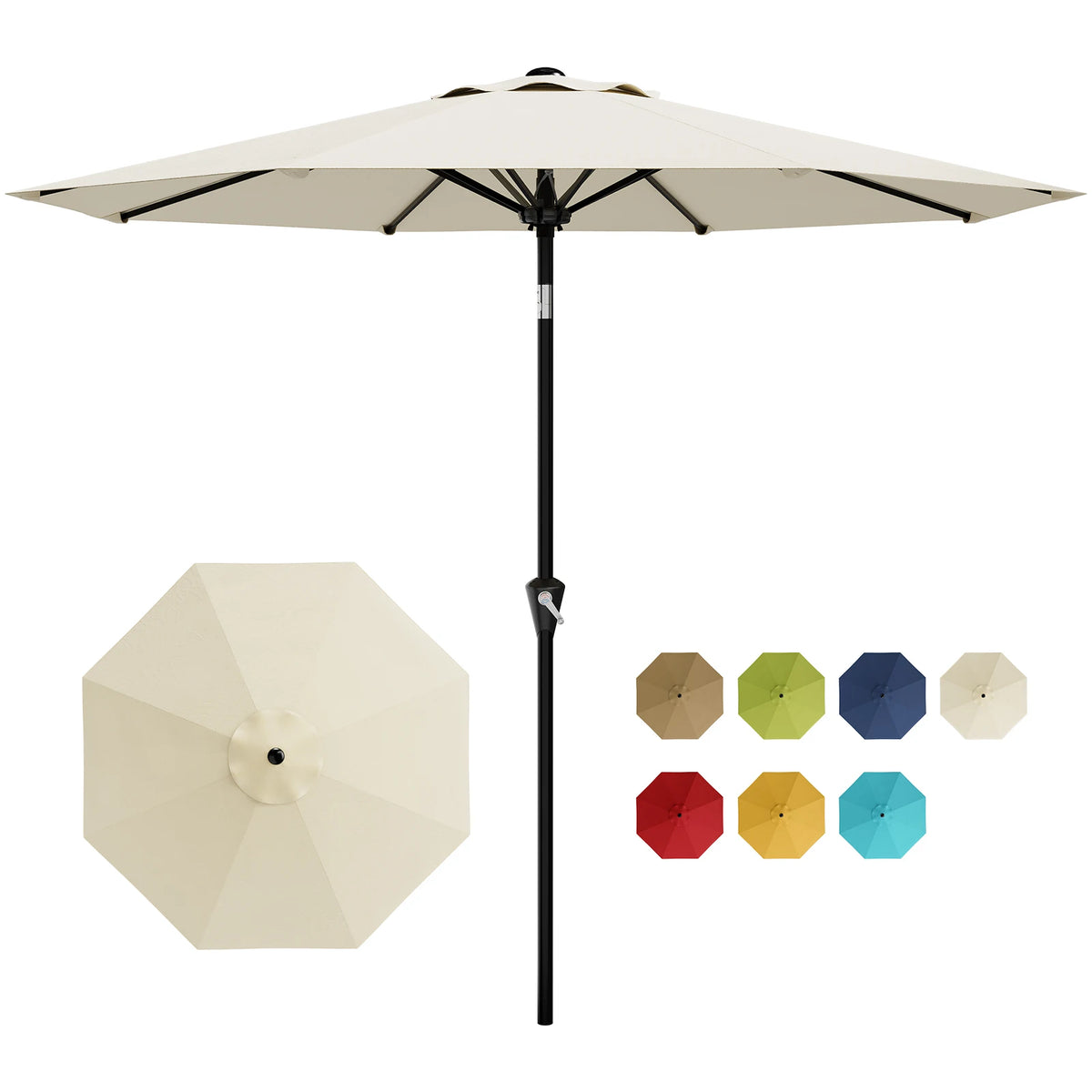 HiMISS Waterproof Market Umbrella With UV Protection And Tilt