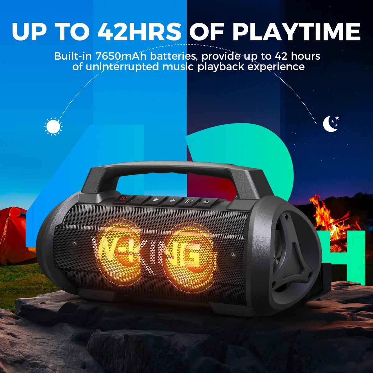W-King D10MIC 70W RMS Bluetooth Portable Speaker