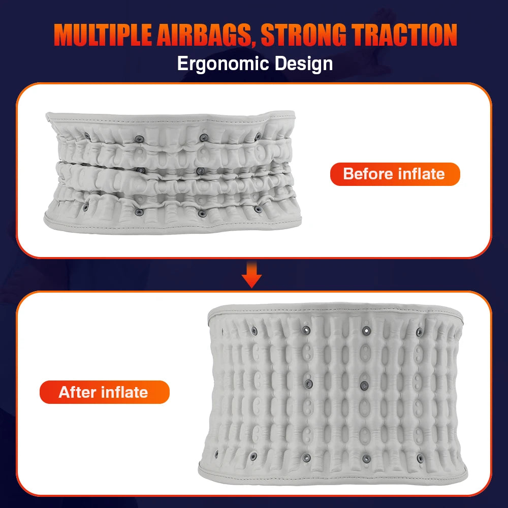 Moajaza Cordless Heated Lumbar Support Airbag Waist Massager