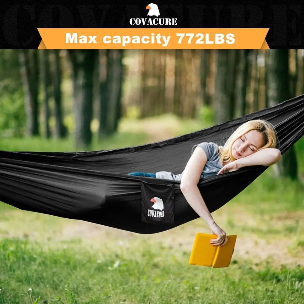 Double Camping Hammock With Tree Straps For Hiking And Travel