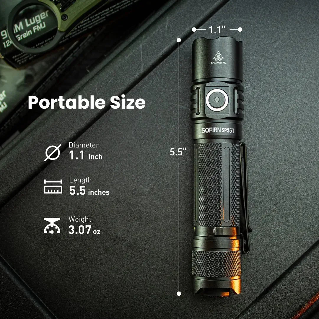 Sofirn SP35T 3800 Lumens Tactical USB Rechargeable Flashlight