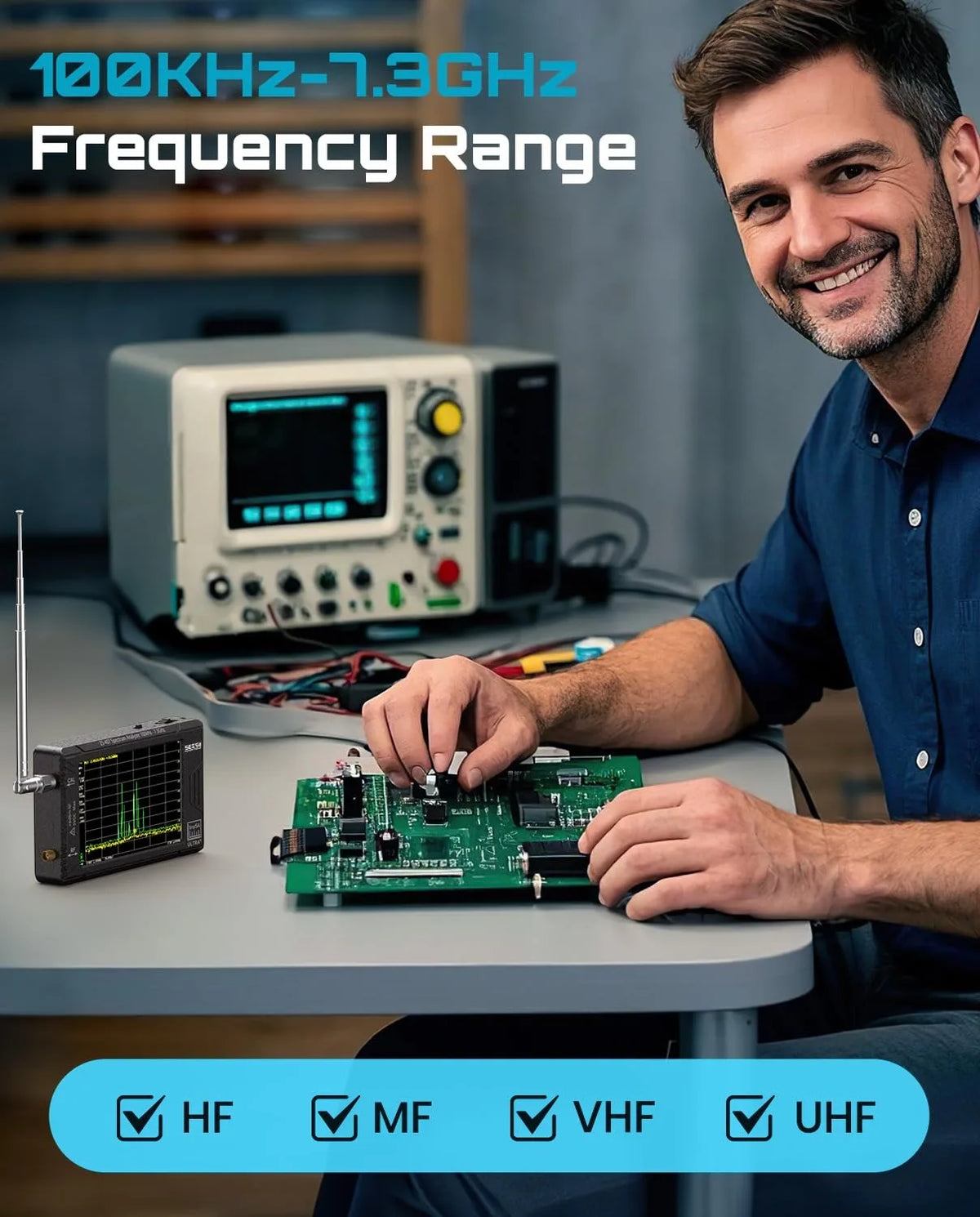 SeeSii TinySA Ultra Plus Spectrum Analyzer and RF Signal Generator