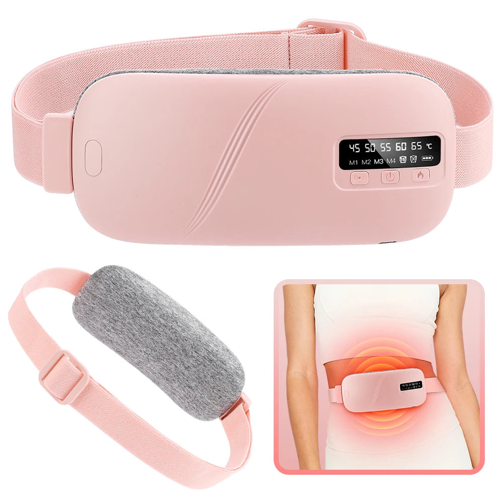 Cordless Rechargeable Heating Pad Vibrating Massage Belt For Waist