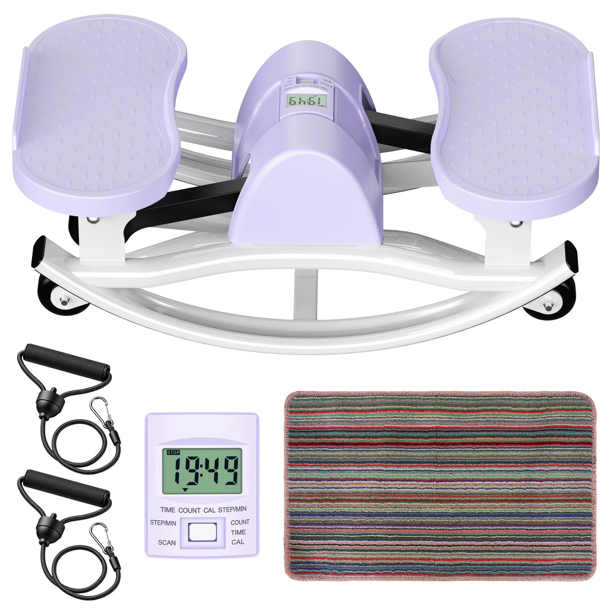 Digital Display Twist Stepper Machine With Resistance Bands