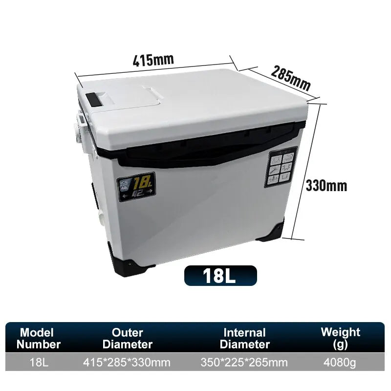LEYDUN Portable Fishing Cooler Box With Tackle Storage