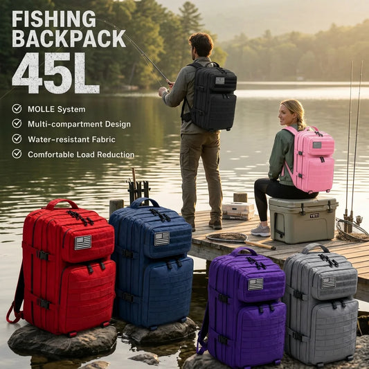ReFire Gear Durable Tactical Fishing Backpack With Molle Pockets