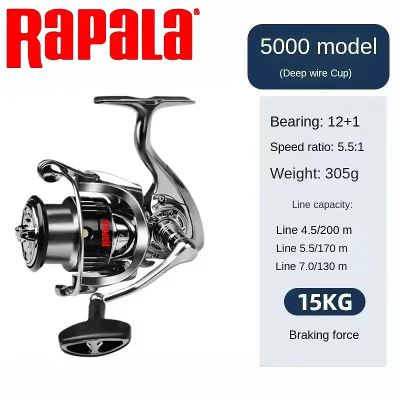 Rapala Spinning Fishing Reel For Saltwater With Aluminum Spool