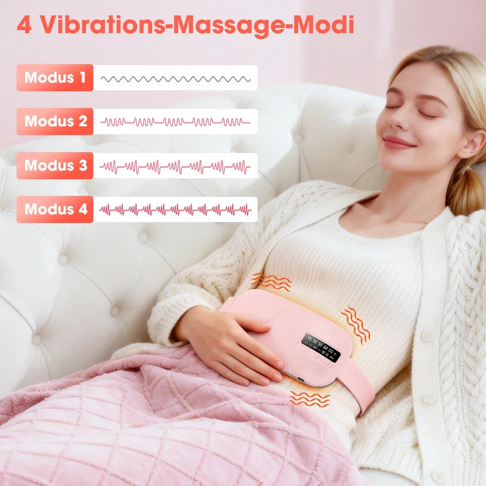 Cordless Rechargeable Heating Pad Vibrating Massage Belt For Waist